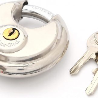 Round Padlock with Shielded Shackle, 2-3/4-Inch, Stainless Steel