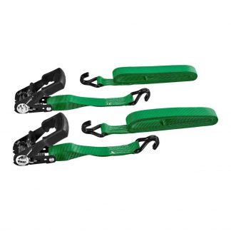 HAUL-MASTER 700 lb. Capacity, 1-1/4 in. x 16 ft. Ratcheting Tie-Downs, 2-Pack