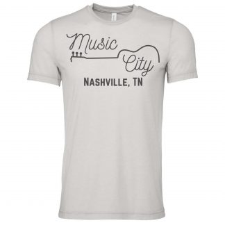 Music City Nashville Tennessee Acoustic Guitar Silhouette T-Shirt