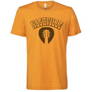 Nashville Guitar Pick Headstock Country Music Silhouette T-Shirt